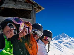 Ski Resort Employees Posing for Photo