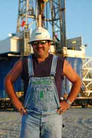 Oil Industry Worker Posed for Photo