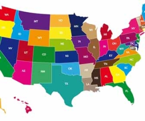Color Coded Map Of USA Image