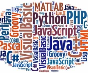Word Cloud of computer programming languages