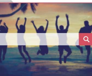 Job search box on faded summer background image