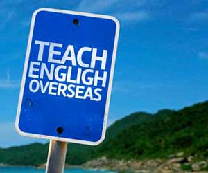 Teach English Overseas Sign
