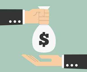 Handing Over Sack of Money Image