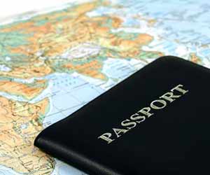 Passport on World Map