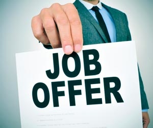 Hiring manager presents job offer