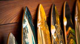 Surfboard Manufacter Shows Off New Line of Surfboards