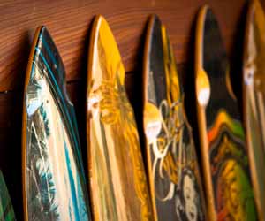Surfboard Manufacter Shows Off New Line of Surfboards