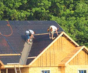 Roofers working on Residential Home Roof