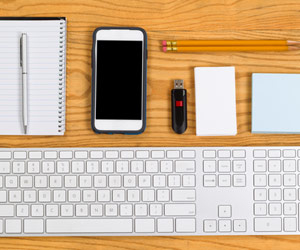 A tidy and organized workplace