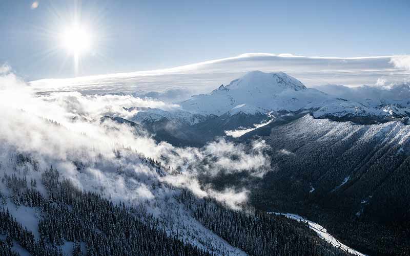 View of Mt. Rainier from Crystal Mountain Ski Resort