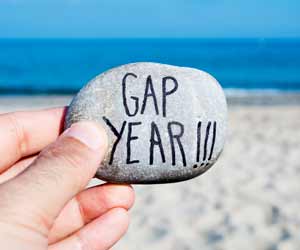Gap Year on Rock at Beach